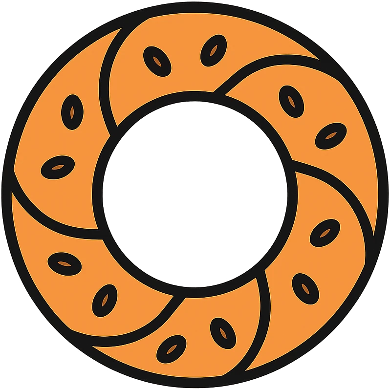color outline icon of simit emoji