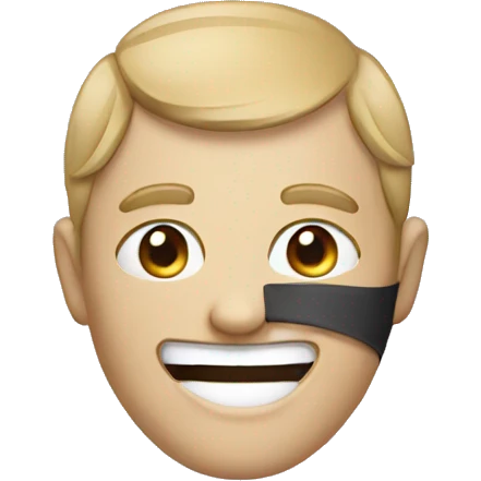 Face with smiling mask emoji
