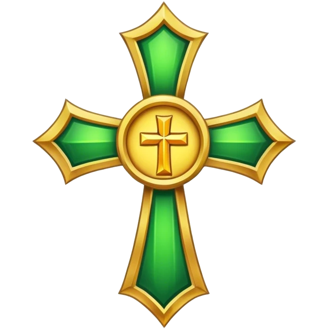 Priest emblem with a touch of green emoji