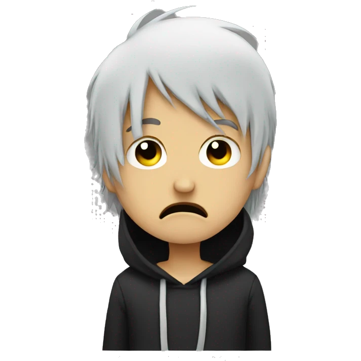 Emo boy crying emoji