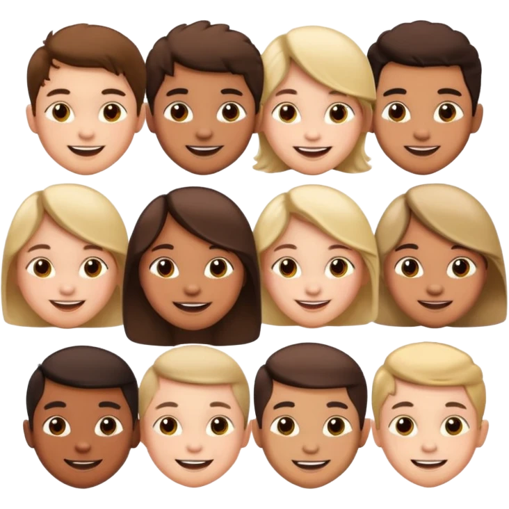 Young kids faces emoji