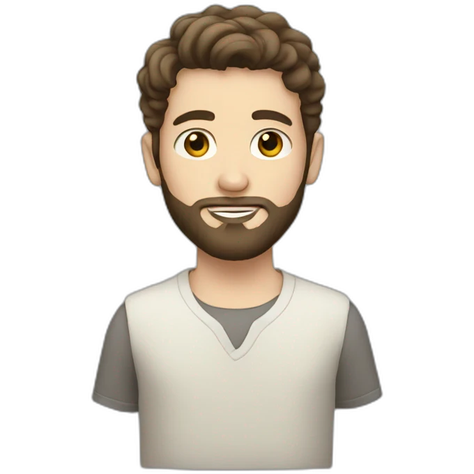 white boy brunette with beard emoji