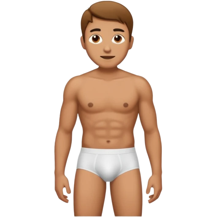 A man in small underwear emoji