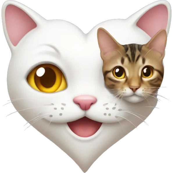Heart with cat emoji