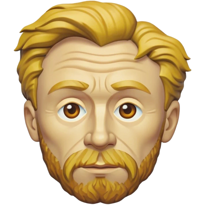 Cinematic Realistic Vincent van Gogh Portrait Emoji, depicted as the iconic artist with expressive brushstrokes and soulful eyes, rendered with rich textured detail and dynamic emotive lighting that captures his creative genius. emoji