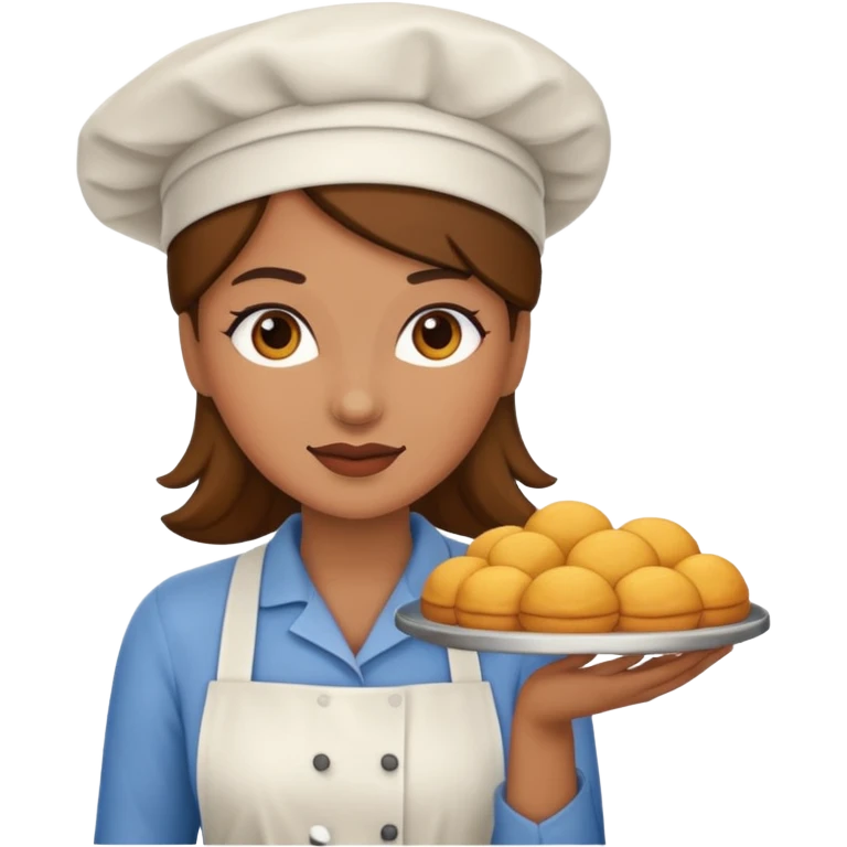baker woman medium skin tone emoji
