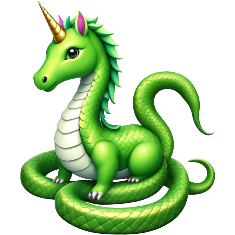 
"Combination of a unicorn and a snake emoji
