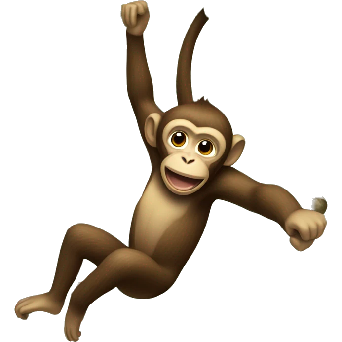 Monkey swinging from a tree emoji