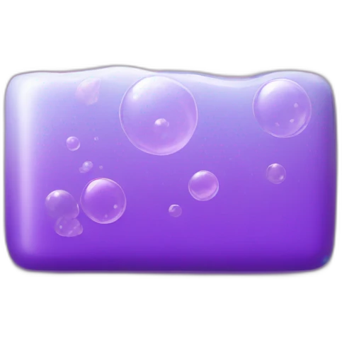 purple bar of soap with magical bubbles all over it emoji