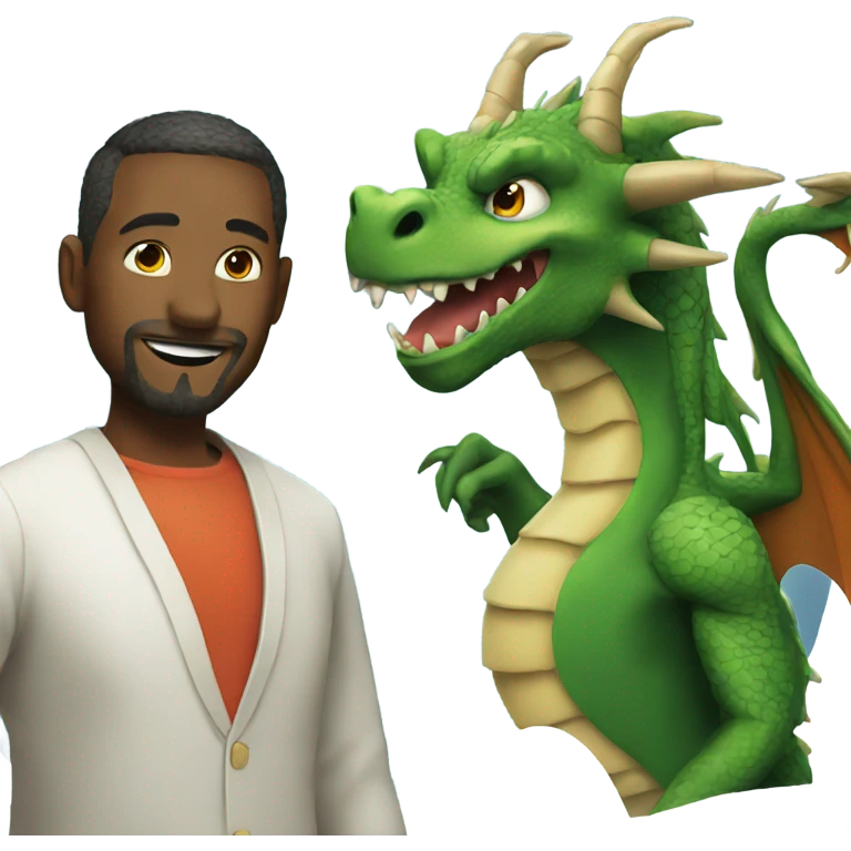 Dragon with a man emoji