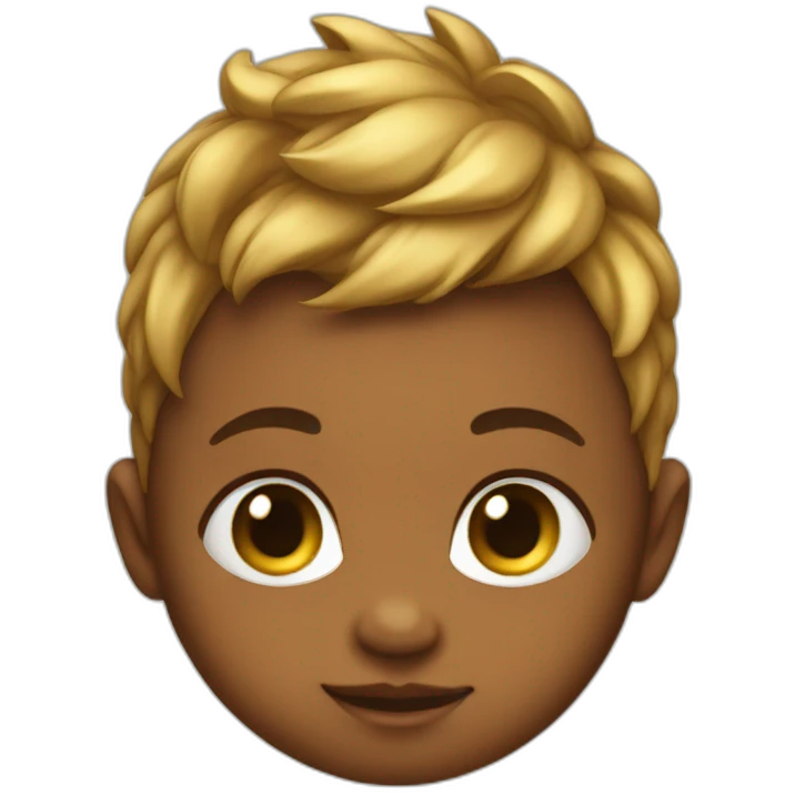 baby boy with big V on his head emoji
