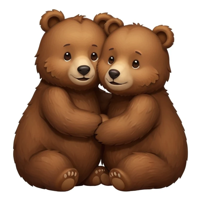 Two bears hugging emoji