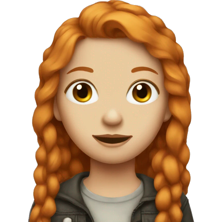 Ginger girl grunge style emoji
