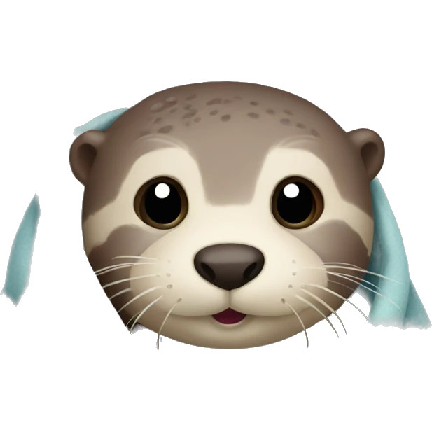 otter cozy in blanket emoji