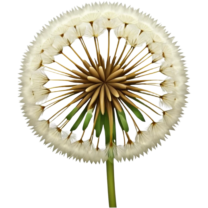 a dandelion flower with many blow-seeds on it emoji