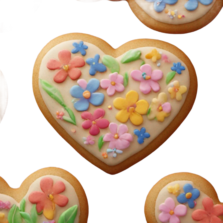 Cookie heart with ohana emoji