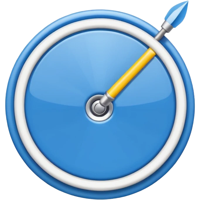 Circulo azul con una flechita adentro de color blanco emoji