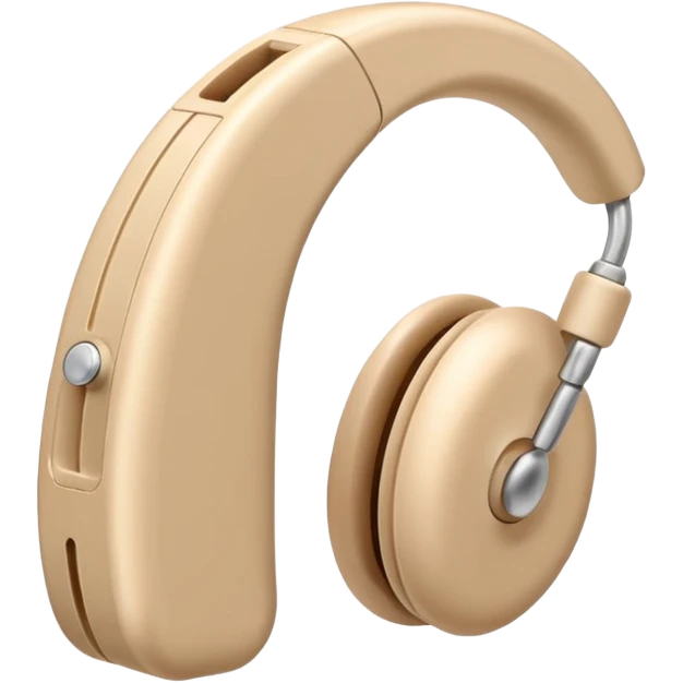Pale beige Hearing aid emoji