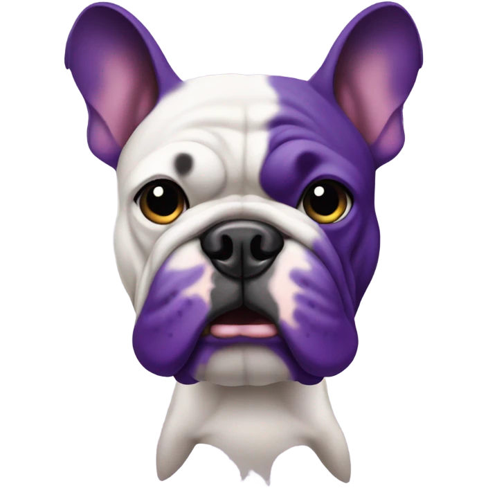 Purple bulldog emoji