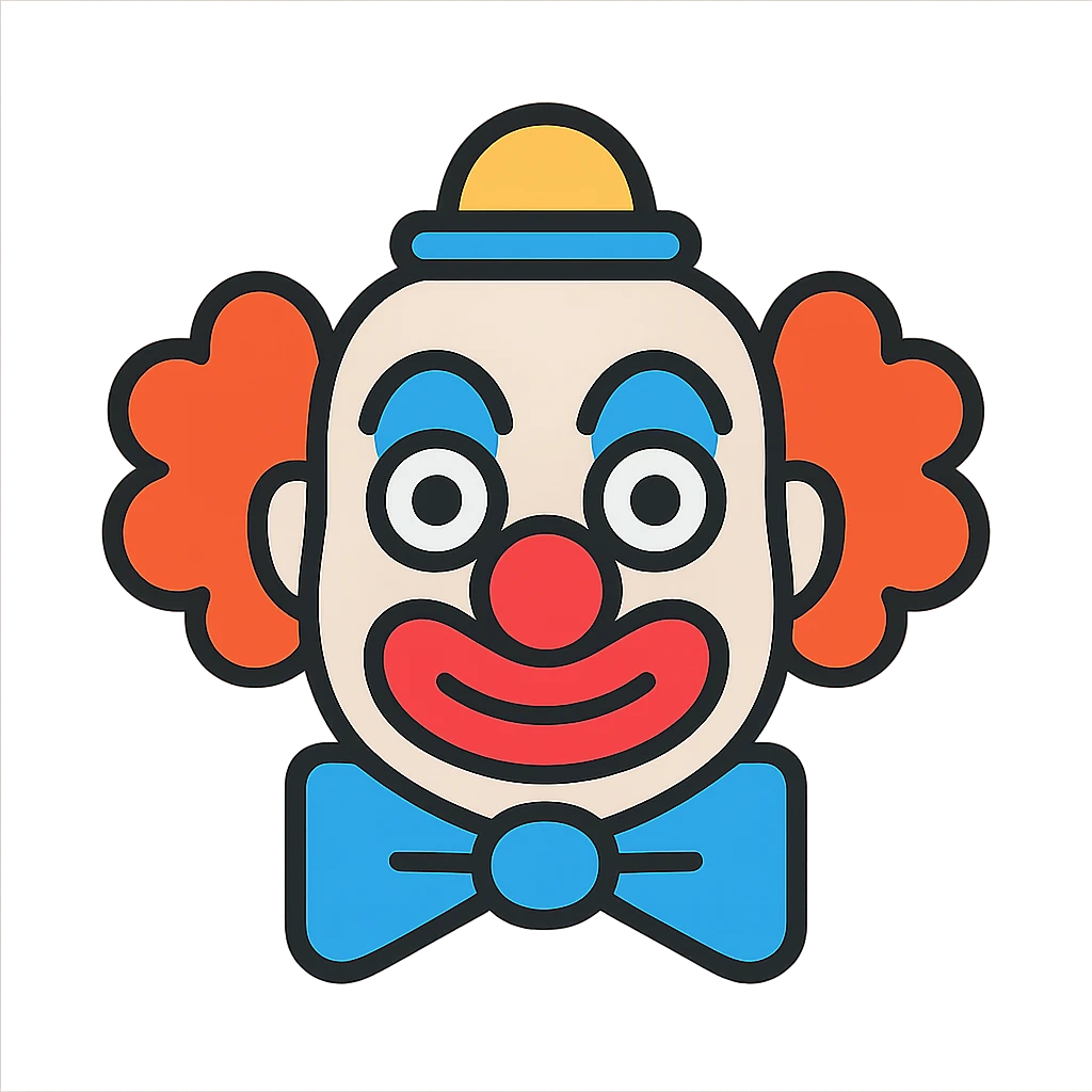 creepy clown emoji