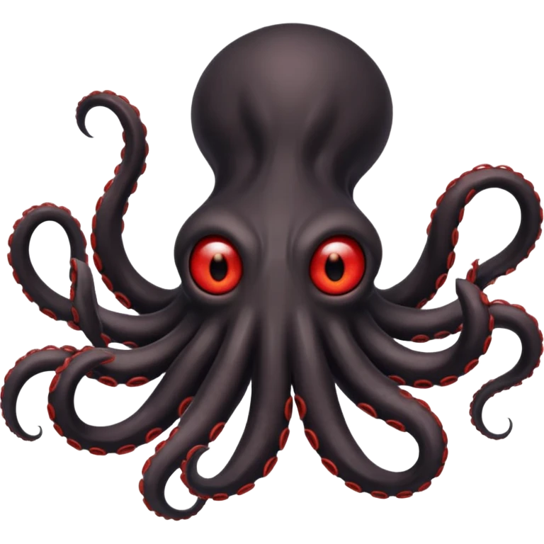 black tentacled creature with a large red eye and clawed tips, not an octopus, dynamic pose emoji