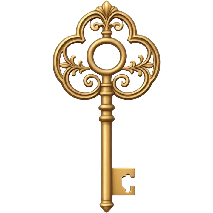 gold antique key The lock beige  emoji