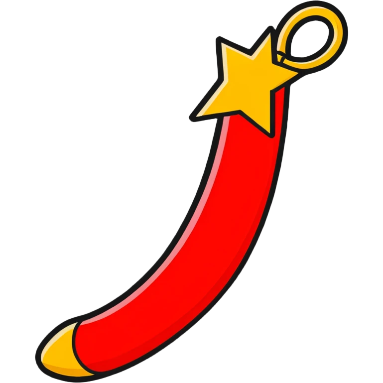 sausage with USSR Soviet Union theme, incorporating red and gold colors, hammer and sickle, Soviet iconography emoji