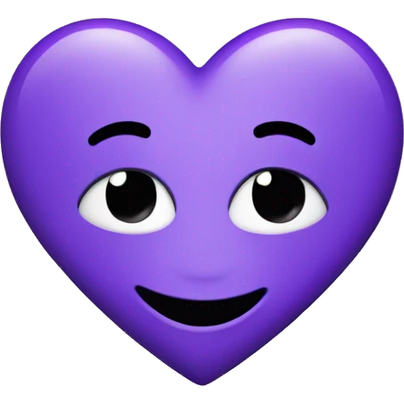 Purple smile hearts  emoji
