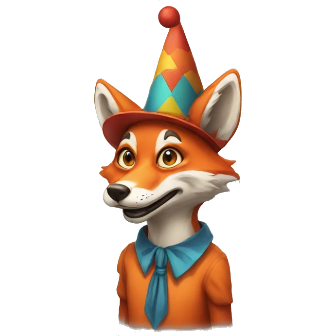 Clown fox emoji