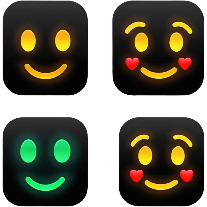 retro black lighting emoji