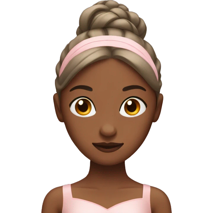 ballerina with brown skin and eyes closed emoji
