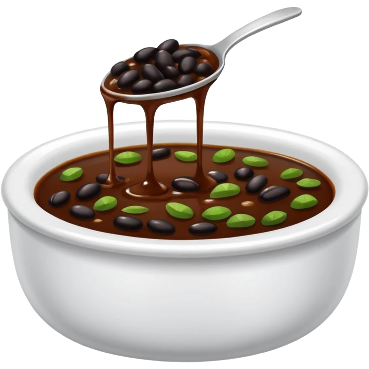 small dish of black bean sauce, rich dark color emoji