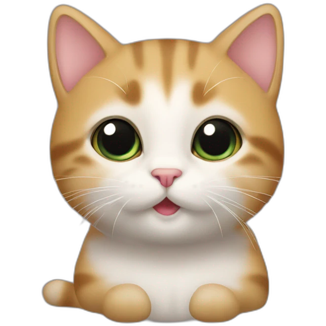 un bébé chat sur un chat emoji