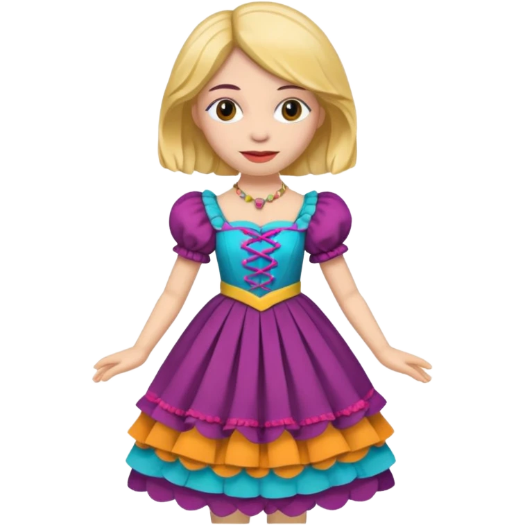 Icon for Puppet Theater: a girl puppet body emoji