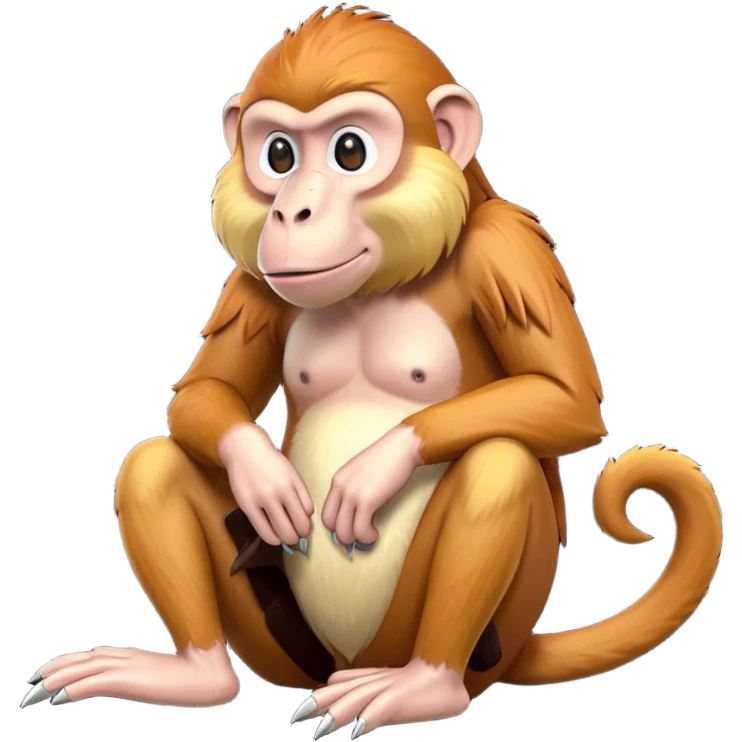 3d style proboscis monkey emoji