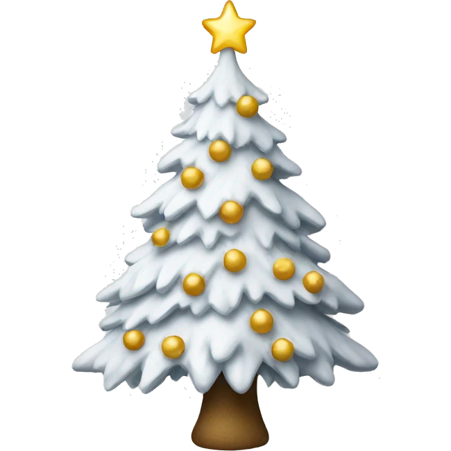 White Christmas tree emoji
