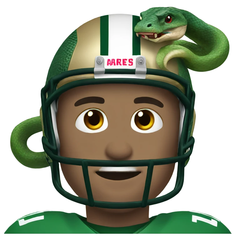 Football player with snake head emoji