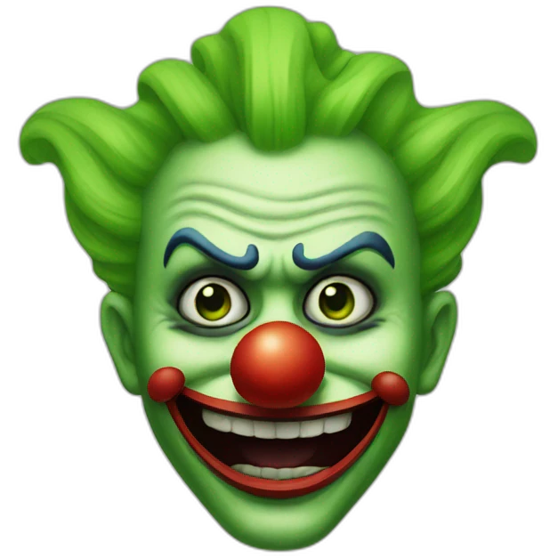 toxic green clown emoji