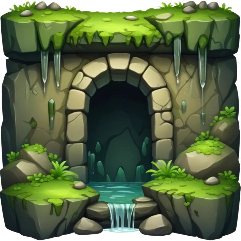 Cave entrance wet emoji