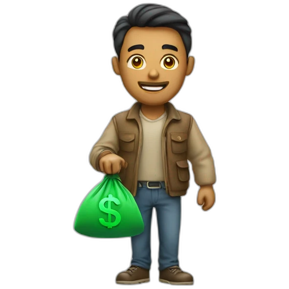 man with money bag emoji
