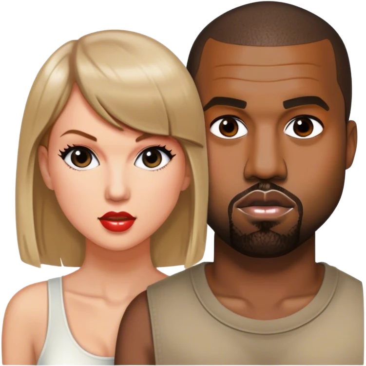 Kanye west with taylor swift emoji
