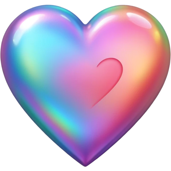 heart with a holographic fill emoji