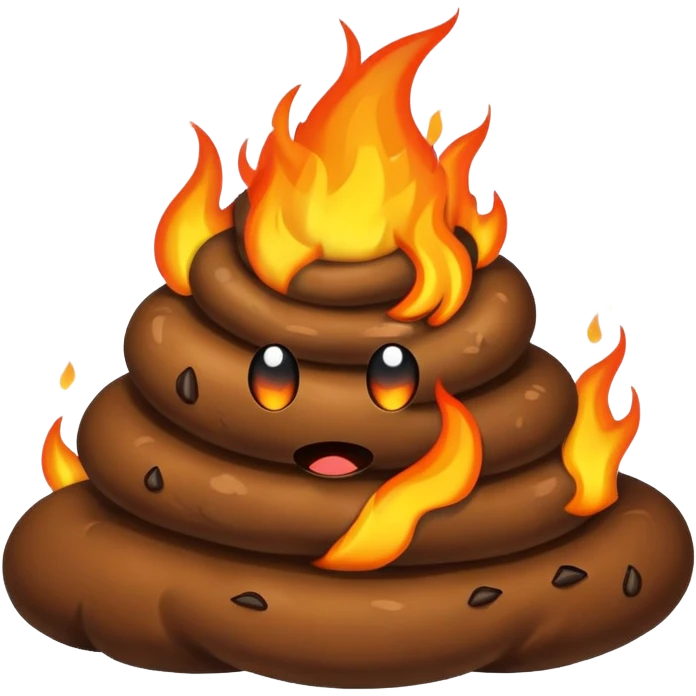 Poop on fire emoji