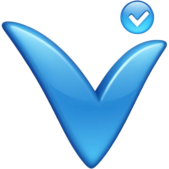 Vetified blue mark for account emoji