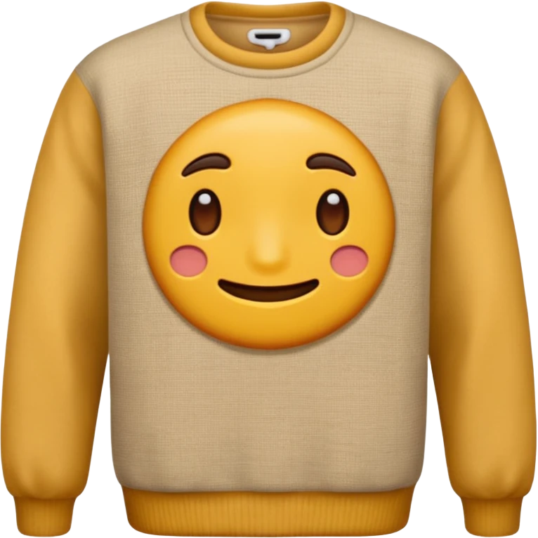 Suéter masculino cor bege, sem pessoa usando  emoji