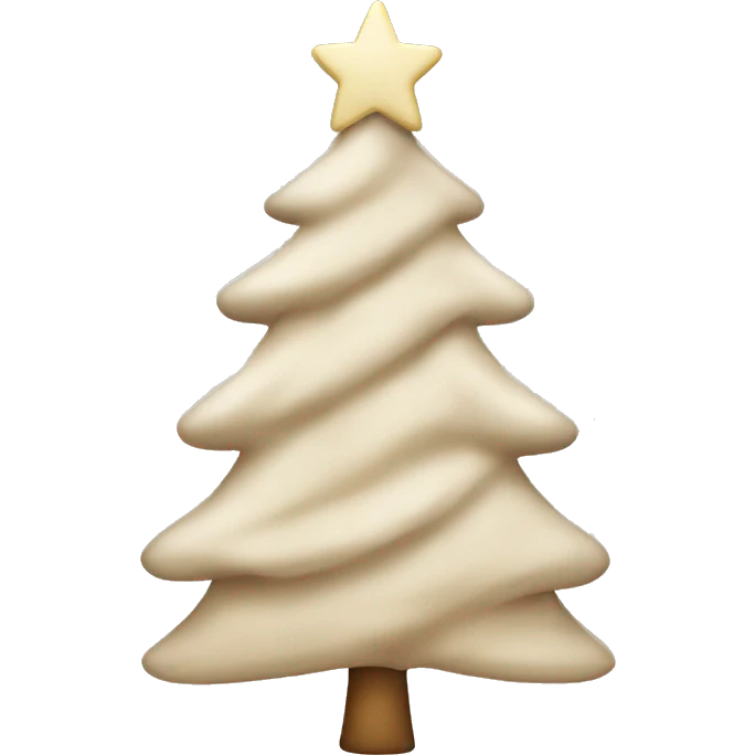 Beige Christmas tree emoji