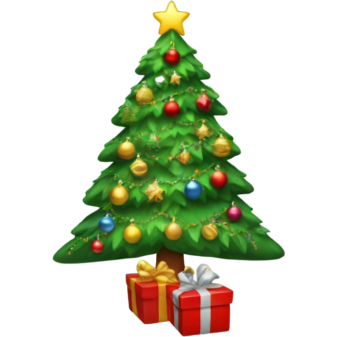 very decorated christmas tree emoji