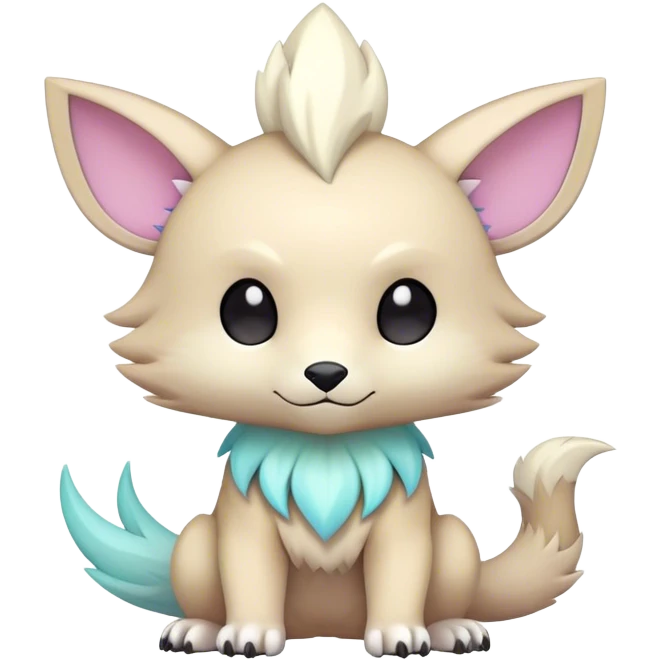 cool colorful chibi pastel edgy fantasy animal hybrid Fakemon full body emoji