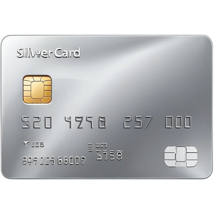 silver credit card emoji