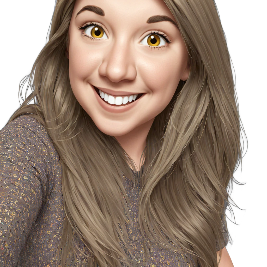 smiling girl with long hair emoji